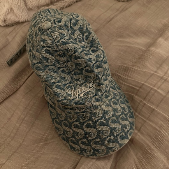 SUPREME NEW YORK Monogram Denim 6-Panel Hat - Picture 3 of 6